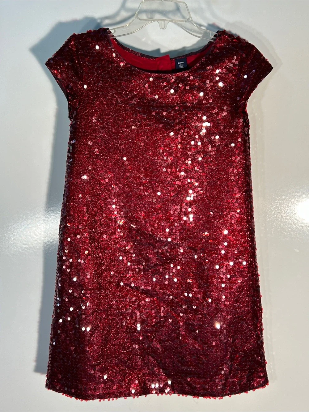 Gap Kids Girls Wine Sequin Dress Mod Dressy Formal Party Special Occasion Dance